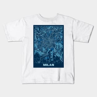 Milan - Italy Peace City Map Kids T-Shirt